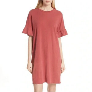 The GREAT. Ruffle Sleeve T-Shirt Dress